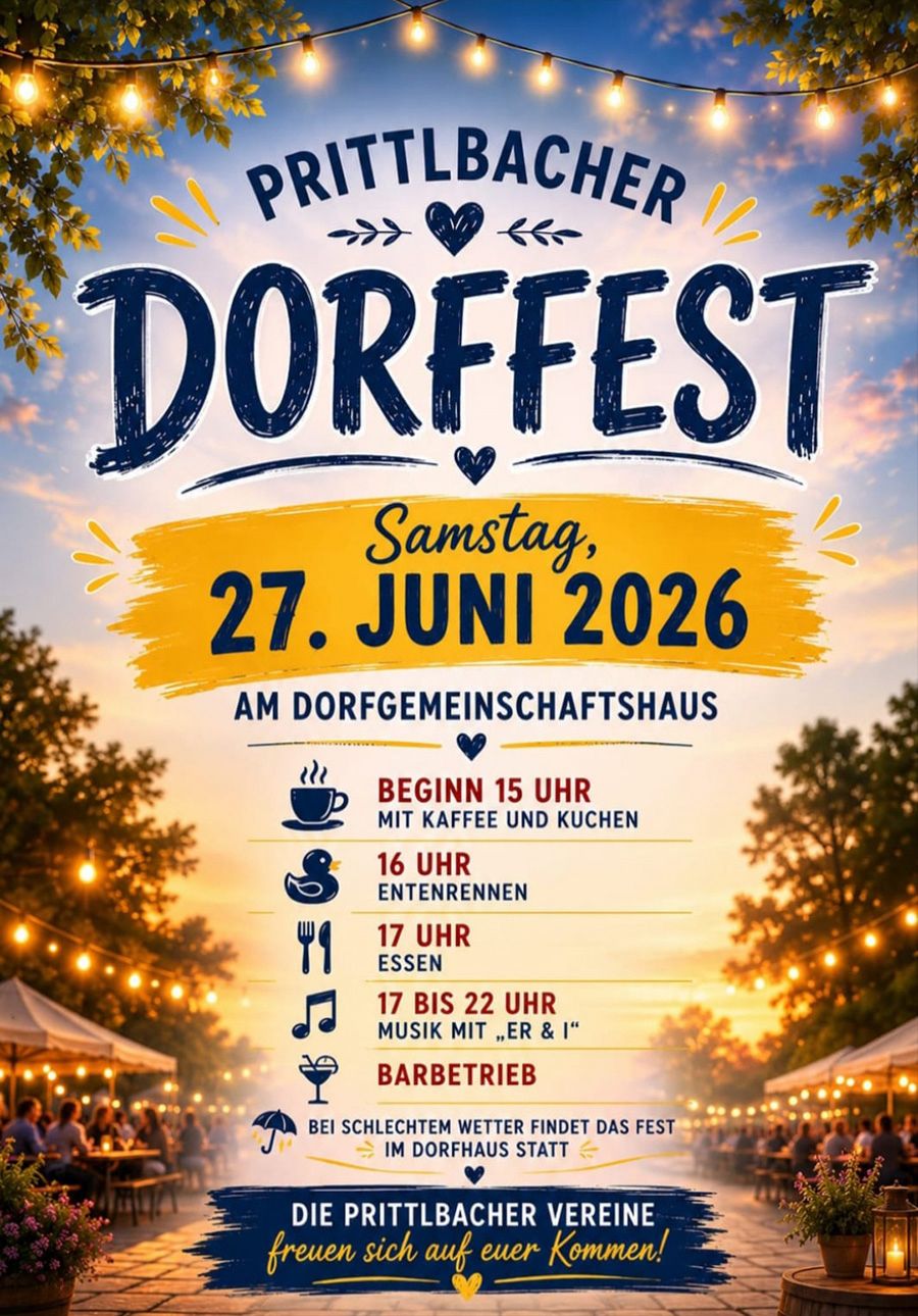 Dorffest Prittlbach - 27.06.2026